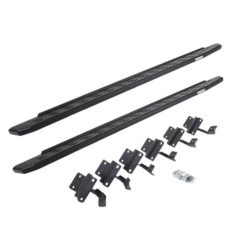 Go Rhino | 69615087T - RB30 Running Boards with Mounting Bracket Kit - Protective Bedliner Coating - F-150 2004-2011