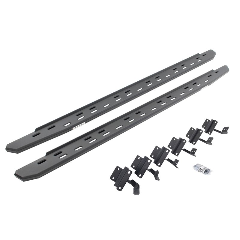 Go Rhino | 69615587SPC - RB30 Slim Line Running Boards with Mounting Bracket Kit - Textured Black - F-150 / F-250 / F-350 201...