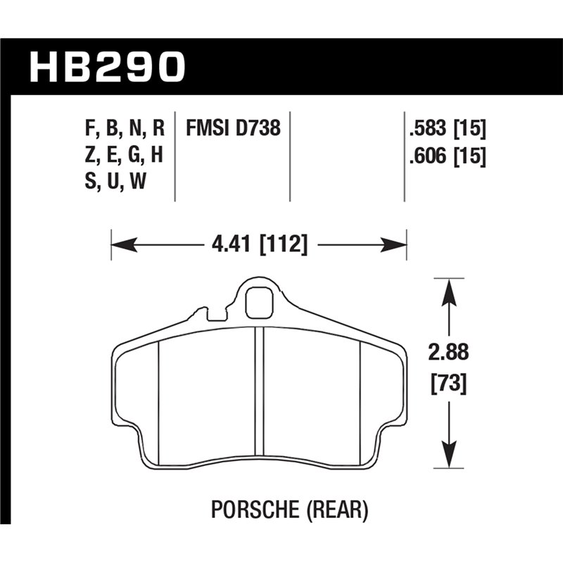 Hawk Performance | HP Plus Disc Brake Pad - 911 / Boxster / Cayman 3.6L / 3.4L 2002-2012
