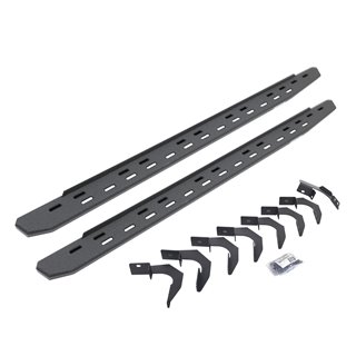 Go Rhino | 69623580ST - RB30 Slim Line Running Boards with Mounting Bracket Kit - Protective Bedliner Coating - Colorado / Ca...