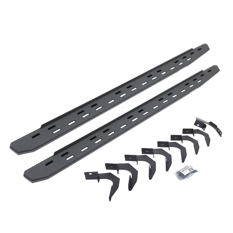 Go Rhino | 69623580ST - RB30 Slim Line Running Boards with Mounting Bracket Kit - Protective Bedliner Coating - Colorado / Ca...
