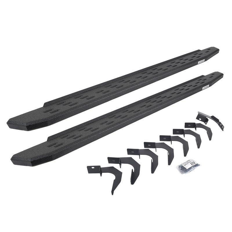 Go Rhino | 69623580T - RB30 Running Boards with Mounting Bracket Kit - Protective Bedliner Coating - Colorado / Canyon 2.5L / 3.