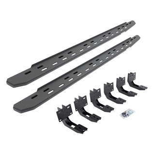 Go Rhino | 69630680SPC - RB30 Slim Line Running Boards with Mounting Bracket Kit - Textured Black - Ram 1500 3.0L / 3.6L / 5.7L 
