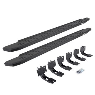 Go Rhino | 69630680T - RB30 Running Boards with Mounting Bracket Kit - Protective Bedliner Coating - Ram 1500 3.0L / 3.6L / 5...