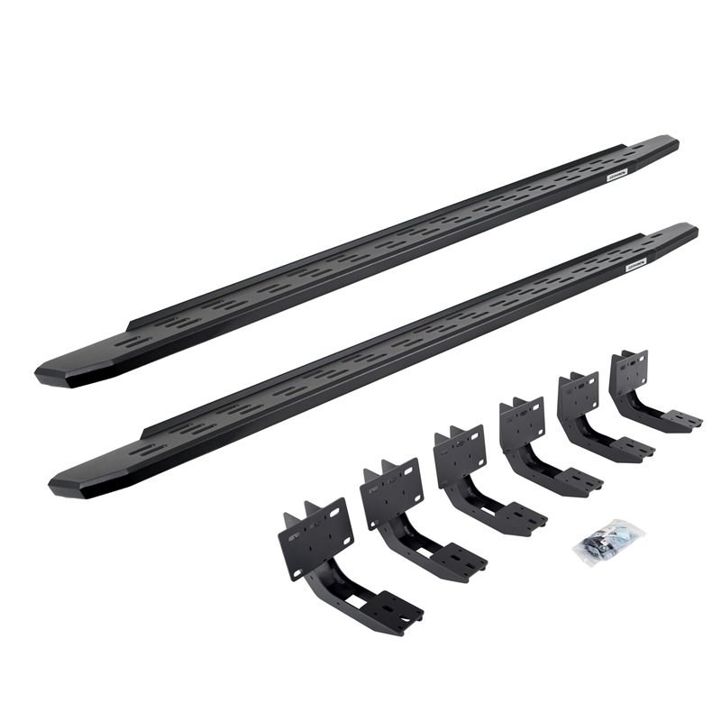 Go Rhino | 69630687PC - RB30 Running Boards with Mounting Bracket Kit - Textured Black - Ram 1500 3.0L / 3.6L / 5.7L 2019