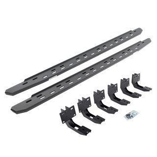 Go Rhino | 69630687SPC - RB30 Slim Line Running Boards with Mounting Bracket Kit - Textured Black - Ram 1500 3.0L / 3.6L / 5.7L 