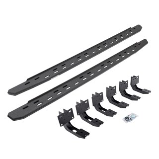 Go Rhino | 69630687ST - RB30 Slim Line Running Boards with Mounting Bracket Kit - Protective Bedliner Coating - Ram 1500 3.0L...