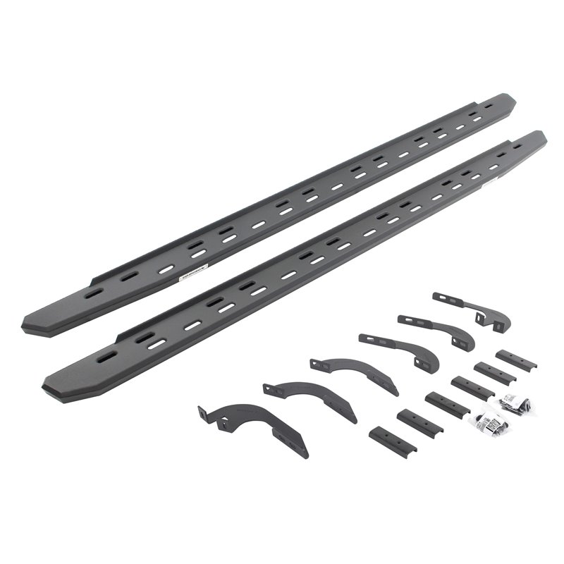 Go Rhino | 69642987SPC - RB30 Slim Line Running Boards with Mounting Bracket Kit - Textured Black - Tacoma 2.7L / 4.0L 2005 G...