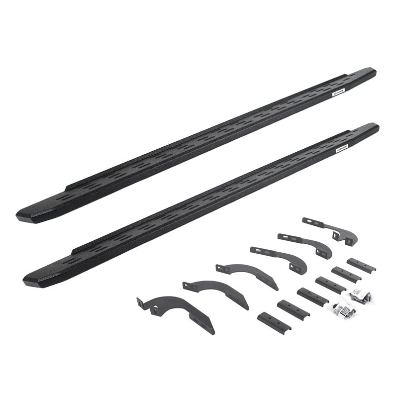 Go Rhino | 69642987T - RB30 Running Boards with Mounting Bracket Kit - Protective Bedliner Coating - Tacoma 2.7L / 4.0L 2005