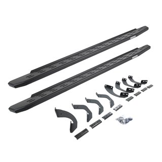 Go Rhino | 69643580PC - RB30 Running Boards with Mounting Bracket Kit - Textured Black - Tundra 3.5T 2022 Go Rhino Step Bars