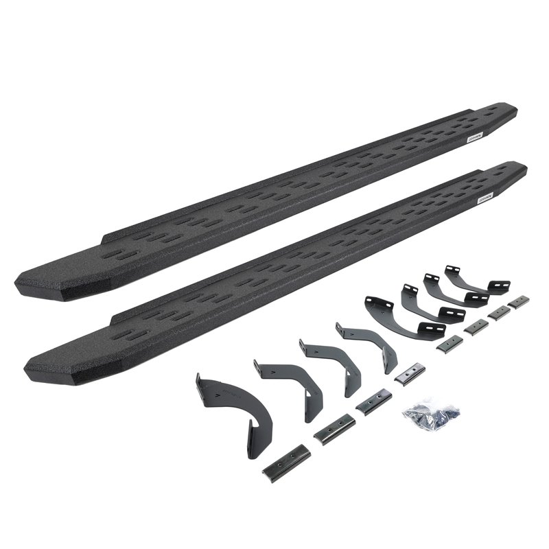 Go Rhino | 69643580T - RB30 Running Boards with Mounting Bracket Kit - Protective Bedliner Coating - Tundra 3.5T 2022