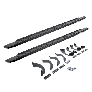 Go Rhino | 69643687PC - RB30 Running Boards with Mounting Bracket Kit - Textured Black - Tundra 3.5T 2022 Go Rhino Step Bars