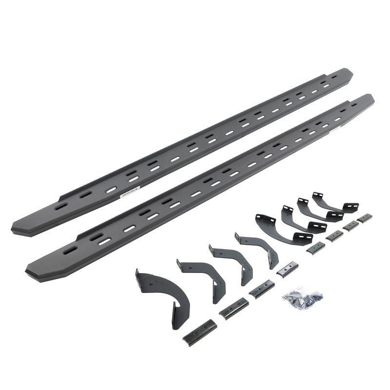 Go Rhino | 69643687SPC - RB30 Slim Line Running Boards with Mounting Bracket Kit - Textured Black - Tundra 3.5T 2022 Go Rhino...