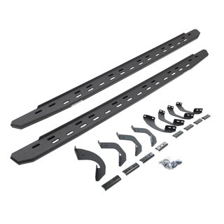 Go Rhino | 69643687ST - RB30 Slim Line Running Boards with Mounting Bracket Kit - Protective Bedliner Coating - Tundra 3.5T 2022