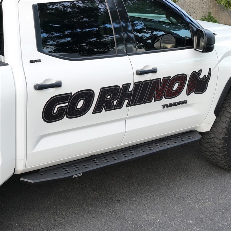 Go Rhino | 69643687T - RB30 Running Boards with Mounting Bracket Kit - Protective Bedliner Coating - Tundra 3.5T 2022