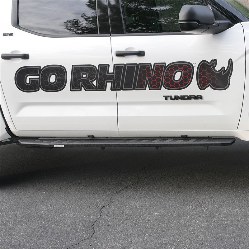 Go Rhino | 69643687T - RB30 Running Boards with Mounting Bracket Kit - Protective Bedliner Coating - Tundra 3.5T 2022