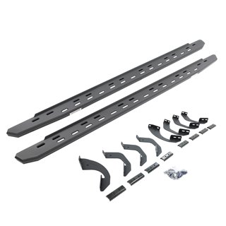 Go Rhino | 69643973SPC - RB30 Slim Line Running Boards with Bracket Kit - Textured Black - Sequoia 3.5T 2023 Go Rhino Step Bars
