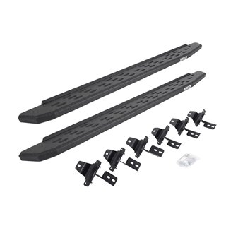 Go Rhino | 69650673T - RB30 Running Boards with Mounting Bracket Kit - Protective Bedliner Coating - Wrangler (JL) 2.0T / 3.6L 2