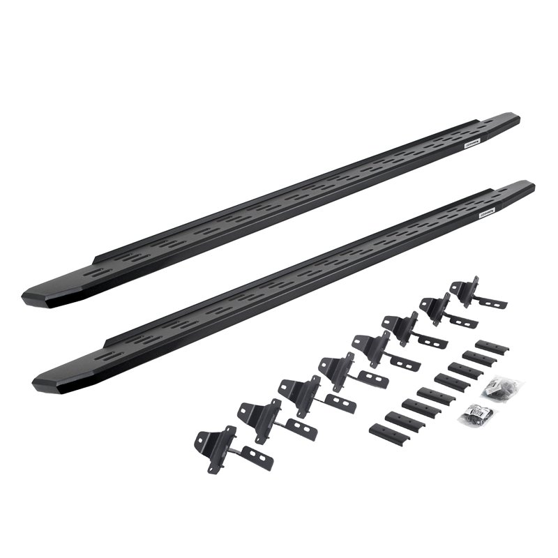 Go Rhino | 69651687PC - RB30 Running Boards with Mounting Bracket Kit - Textured Black - Gladiator 3.6L 2020 Go Rhino Step Bars