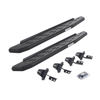 Go Rhino | 69692648PC - RB30 Running Boards with Mounting Bracket Kit - Textured Black - Wrangler (JK) 3.6L / 3.8L 2007-2018