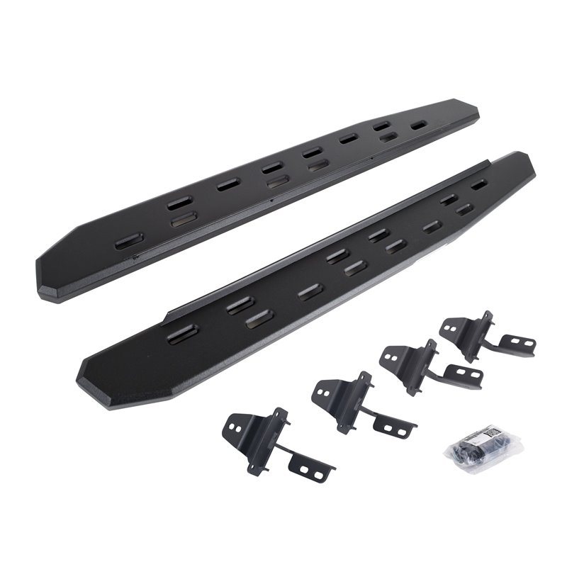 Go Rhino | 69692648SPC - RB30 Slim Line Running Boards with Mounting Bracket Kit - Textured Black - Wrangler (JK) 3.6L / 3.8L...