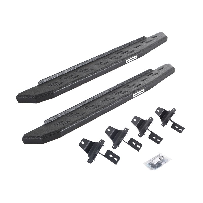 Go Rhino | 69692748T - RB30 Running Boards with Mounting Bracket Kit - Protective Bedliner Coating - Wrangler (JL) 2.0T / 3.6...