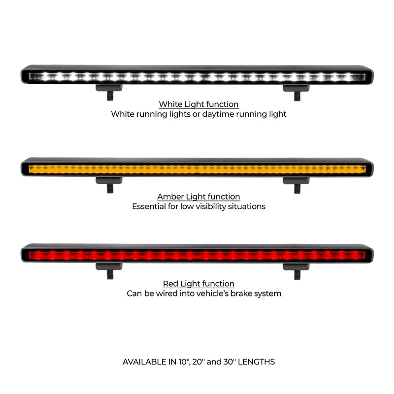 Go Rhino | 50002014CBS - Flash Series Lights - 20" Single Multi Function LED Light Bar -  Black