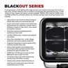 Go Rhino | 50200321FCS - Blackout Series Lights - Pair of 2x2 Cube LED Flood Light Kit -  Black