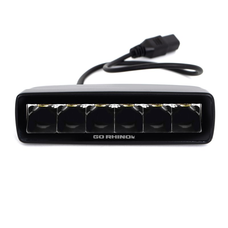 Go Rhino | 50300621SBS - Blackout Series Lights - Pair of Sixline LED Spot Light Kit - Black Go Rhino Accessory Lighting