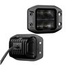Go Rhino | 50400321FCF - Blackout Series Lights- Pair of 3x3 Cube LED Flood Light Kit - Flush Mount - Black Go Rhino Accessor...