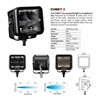 Go Rhino | 50400321FCS - Blackout Series Lights- Pair of 3x3 Cube LED Flood Light Kit - Black Go Rhino Accessory Lighting