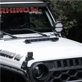 Go Rhino | 51052012CSS - Blackout Combo Series Lights - 20.5" Single Row LED Light Bar With Amber Lighting -  Black