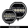 Go Rhino | 51080711CRS - Blackout Series Lights - 7" Maxline LED  Hi/Low Beam W/Multi Daytime Running Light -  Black