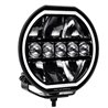 Go Rhino | 51080711CRS - Blackout Series Lights - 7" Maxline LED  Hi/Low Beam W/Multi Daytime Running Light -  Black