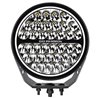 Go Rhino | 51700911SRS - Blackout Series Lights -9" Round Single LED Spot Light Kit W/Daytime Running Lights -  Black