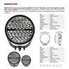 Go Rhino | 51700911SRS - Blackout Series Lights -9" Round Single LED Spot Light Kit W/Daytime Running Lights -  Black
