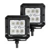 Go Rhino | 51803023FCS - Bright Series Lights - Pair of 3x3 Cube LED Flood Light Kit -  Black