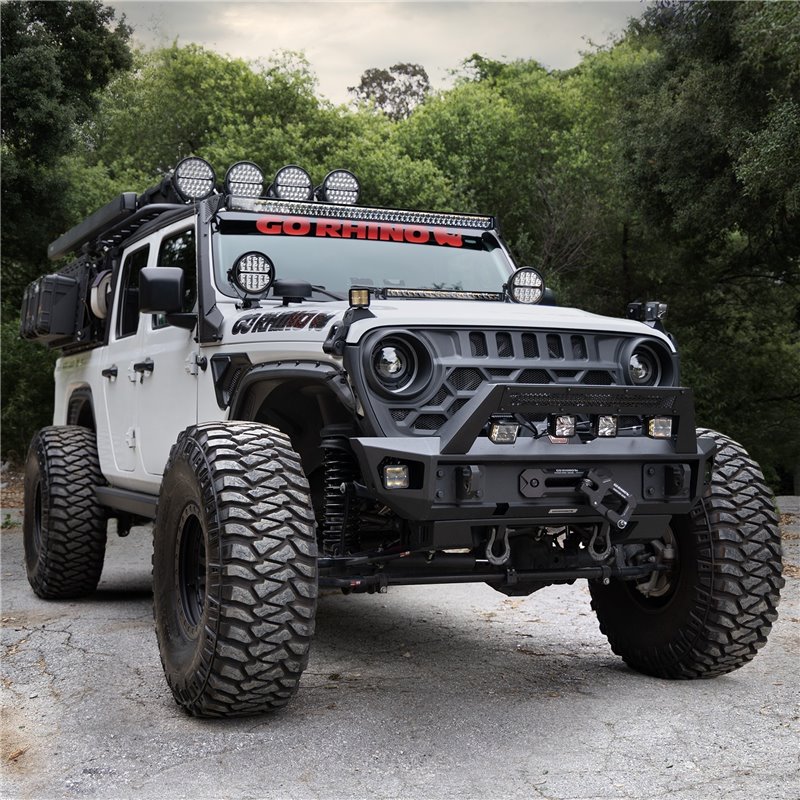 Go Rhino | 53003012CDS - Blackout Combo Series Lights - 32" Double Row LED Light Bar With Amber Lighting -  Black