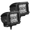 Go Rhino | 53003023FBS - Bright Series Lights - Pair of 4x3 Rectangle LED Flood Light Kit - Black Go Rhino Accessory Lighting