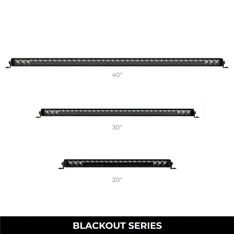 Go Rhino | 54004011CSS - Blackout Series Lights - 39.5" Single Row LED Light Bar -  Black