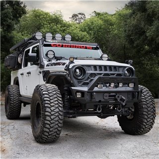 Go Rhino | 54004012CDS - Blackout Combo Series Lights - 42" Double Row LED Light Bar With Amber Lighting -  Black