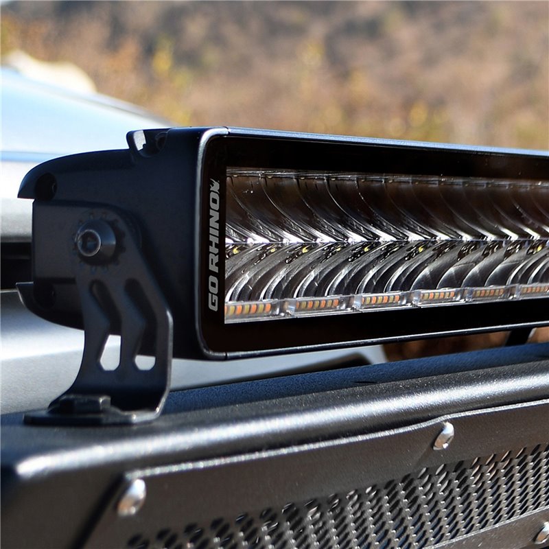 Go Rhino | 54004012CDS - Blackout Combo Series Lights - 42" Double Row LED Light Bar With Amber Lighting -  Black