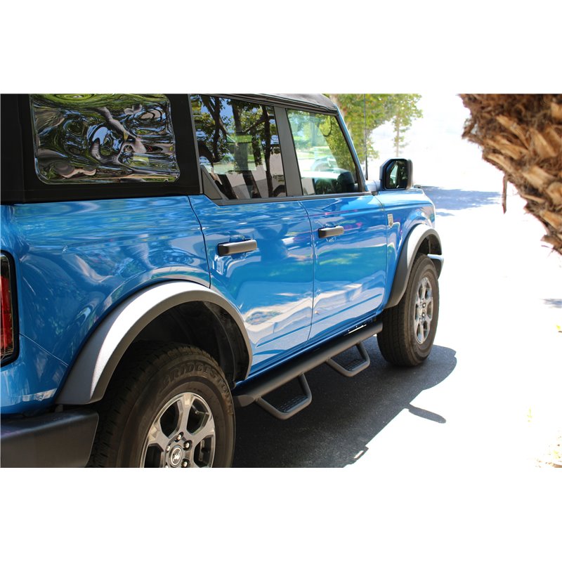 Go Rhino | D224129T - Domintator Extreme D2 Side Steps With Mounting Brackets - Textured Black - Bronco 2.3T / 2.7T 2021