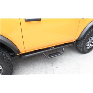 Go Rhino | D224131T - Domintator Extreme D2 Side Steps With Mounting Brackets - Textured Black - Bronco 2.3T / 2.7T 2021 Go R...