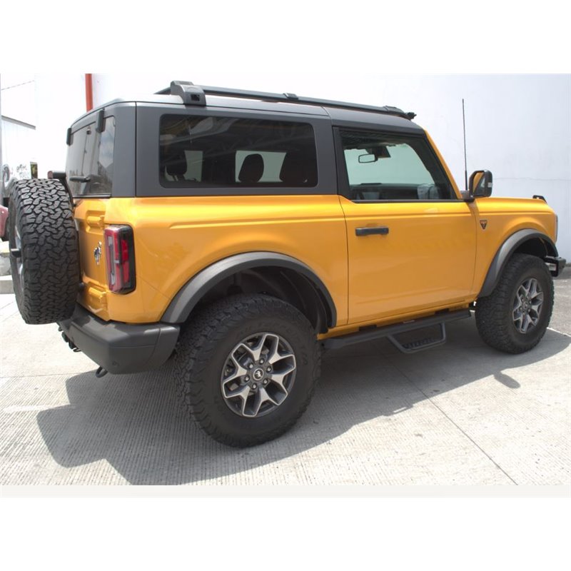 Go Rhino | D224131T - Domintator Extreme D2 Side Steps With Mounting Brackets - Textured Black - Bronco 2.3T / 2.7T 2021 Go R...