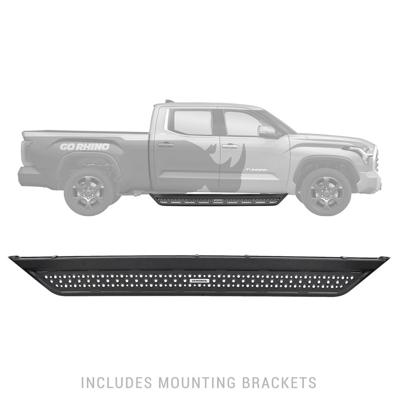 Go Rhino | D64439T - Dominator Xtreme DSS SideSteps - Complete Kit: SideStep + Brackets - Textured Black - Sequoia 3.5T 2023 ...