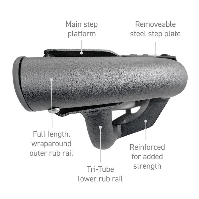 Go Rhino | DT4436T - Dominator Xtreme DT Side Steps with Mounting Bracket Kit - Textured Black - Tundra 3.5T 2022