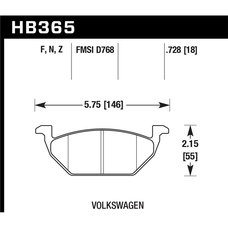 Hawk Performance | Performance Ceramic Disc Brake Pad - Beetle / Golf / Jetta 2005-2010
