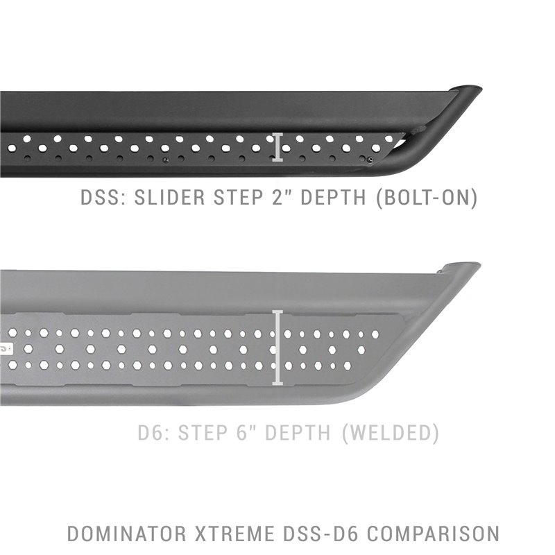 Go Rhino | FSDSS4425T - Dominator Xtreme DSS SideSteps With Frame Mounted Bracket Kit - Textured Black - 4Runner 4.0L 2014-2023