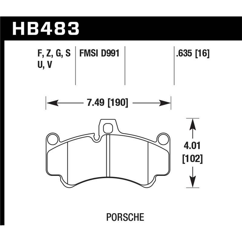 Hawk Performance | HPS 5.0 Disc Brake Pad - 911 / Boxster S 2001-2013